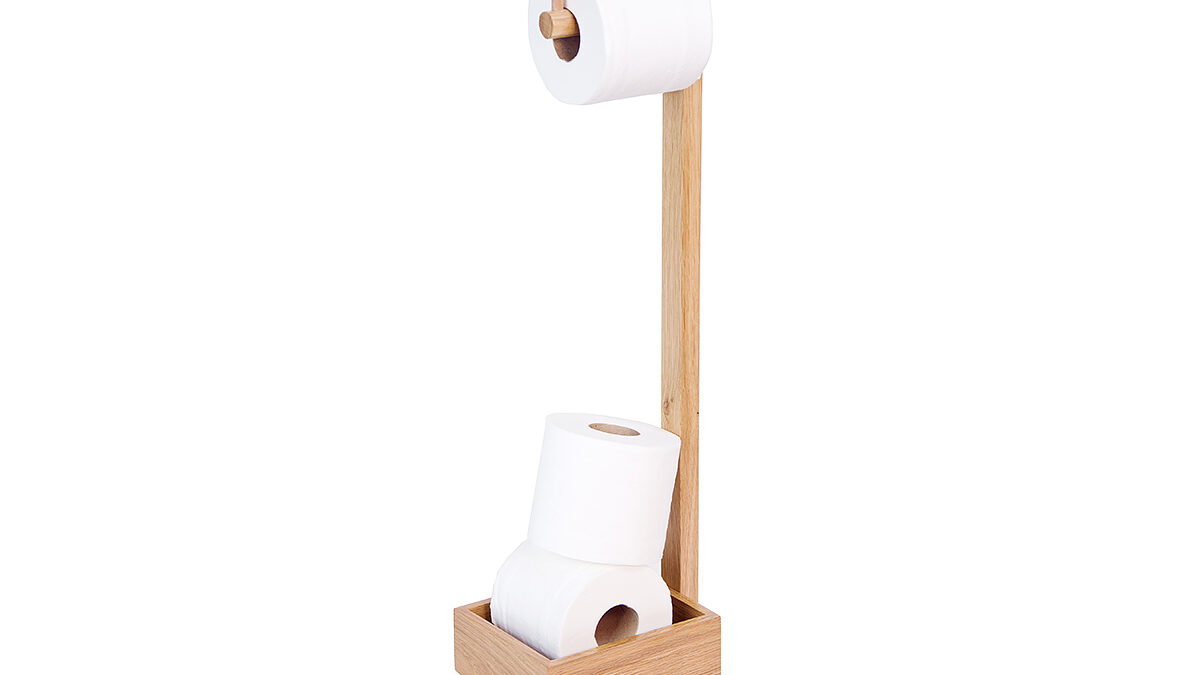 wireworks natural oak freestanding toilet roll holder mezza