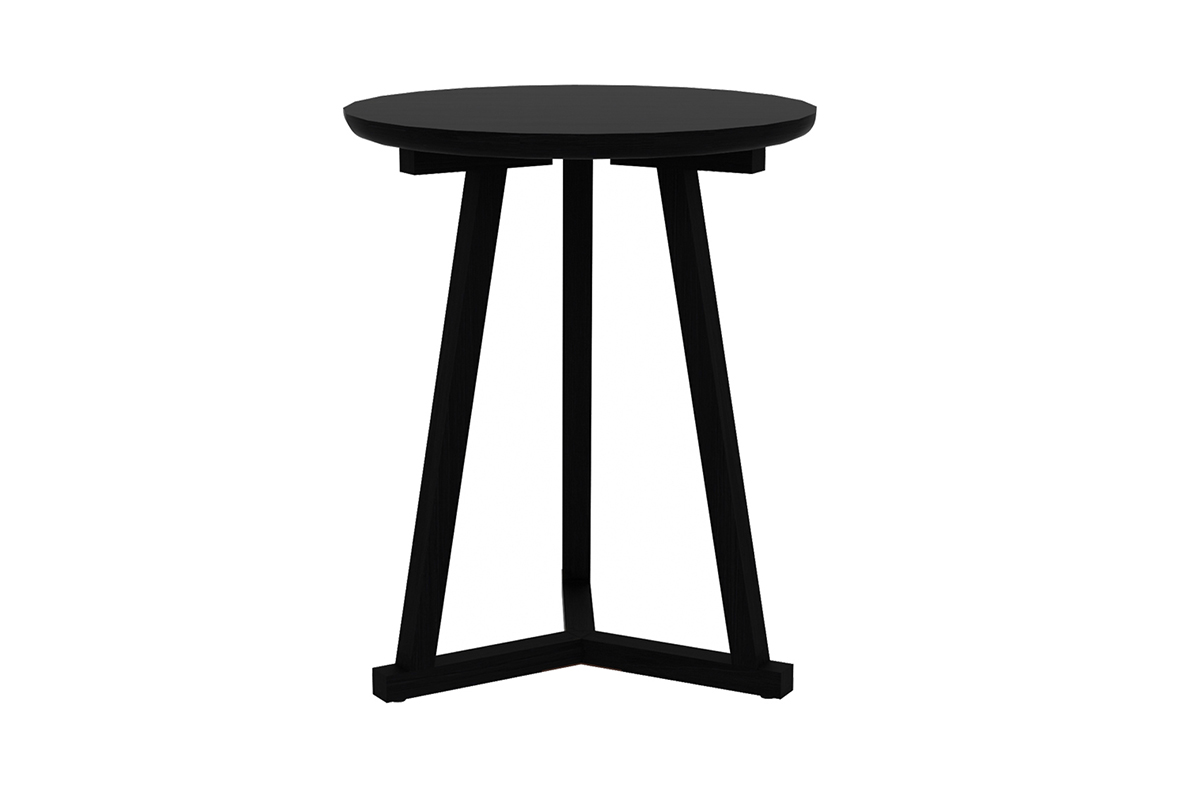 Ethnicraft Black Oak Tripod side table