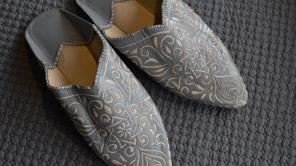 Pointed Slippers Grey shop2