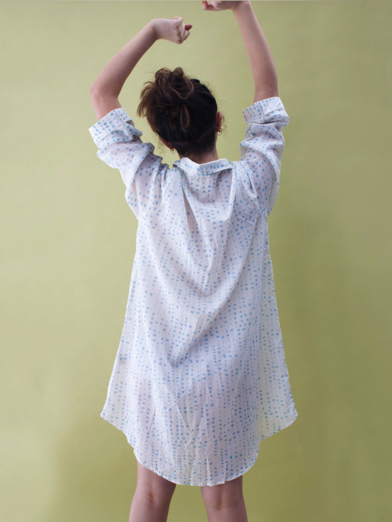 soft cotton nightshirt - aqua dots