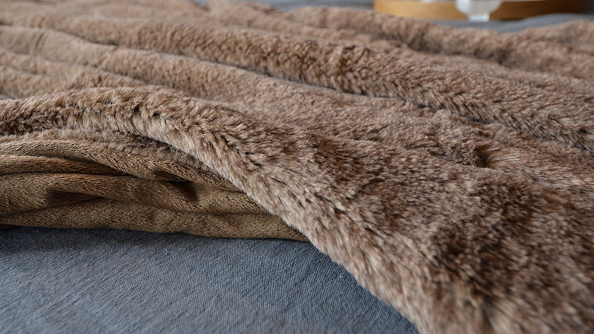 brown super soft throw