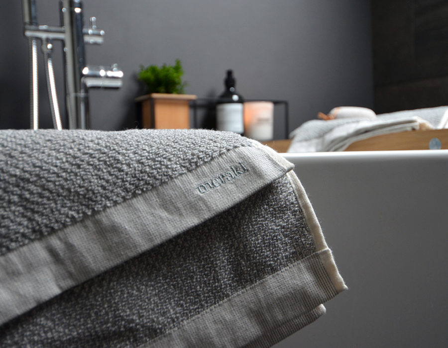 meraki towel detail over bath