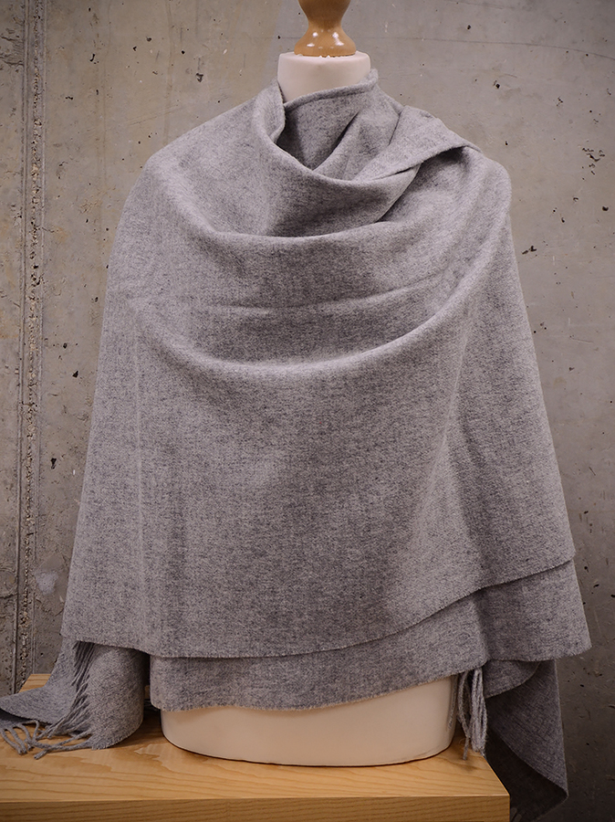 Luxurious grey wool wrap