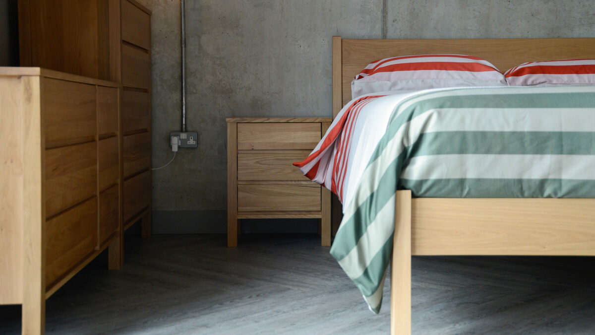 3 drawer bedside next to Zanskar