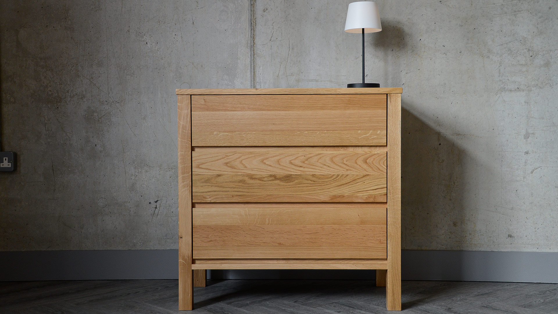 Black Lotus Collection Shaker 3 Drawer Chest