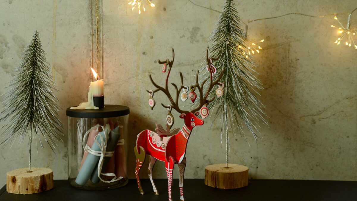 3d christmas decoration reindeer