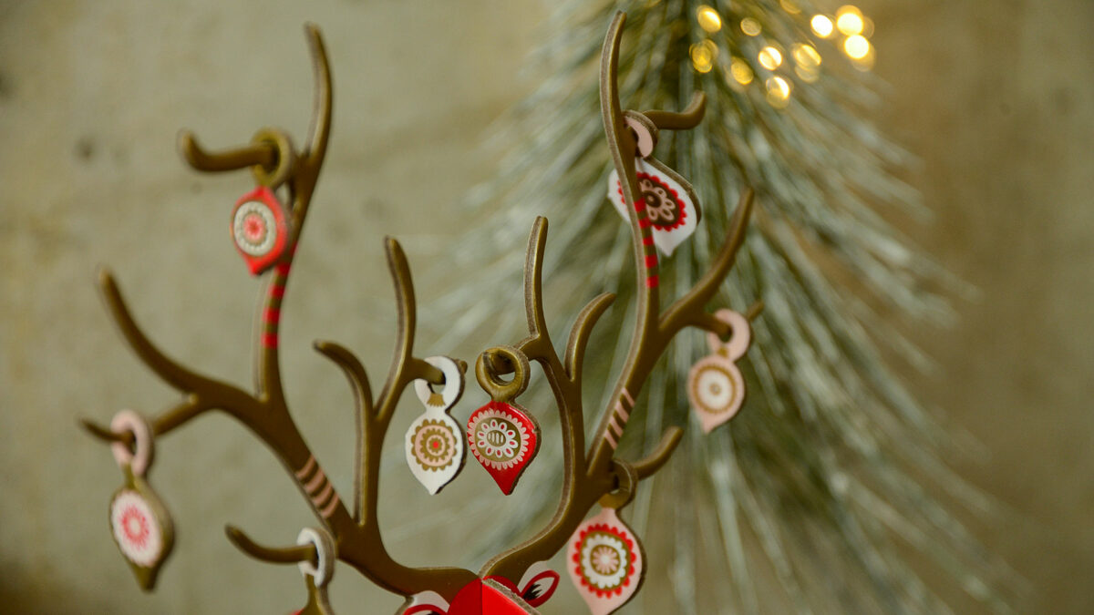 3d reindeer antler detail