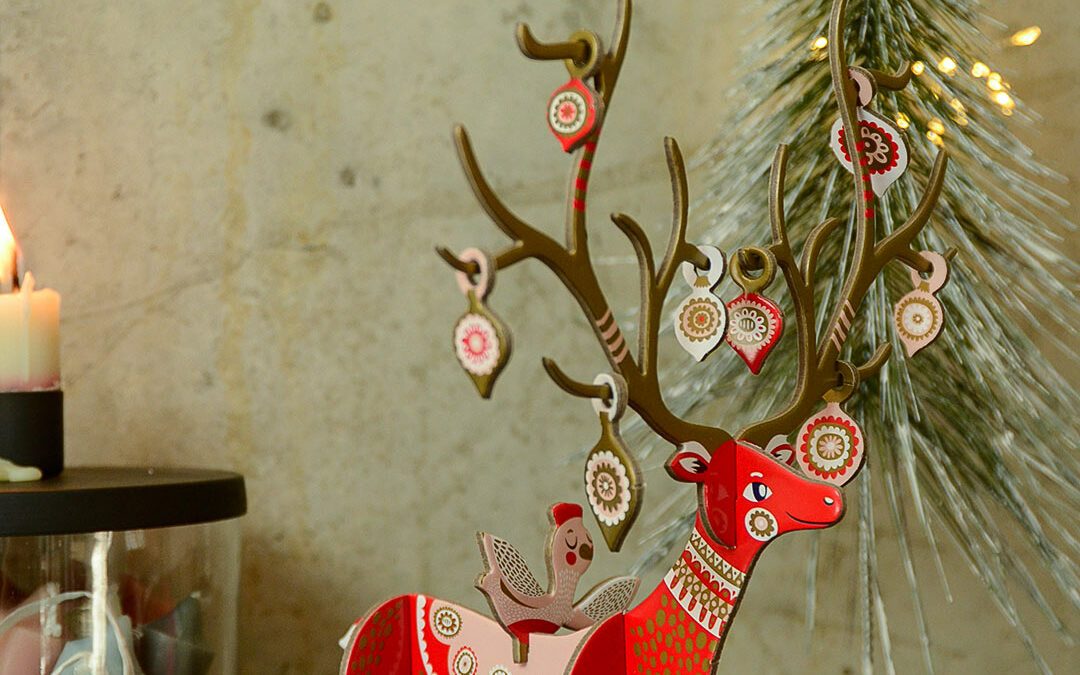 3d reindeer portrait