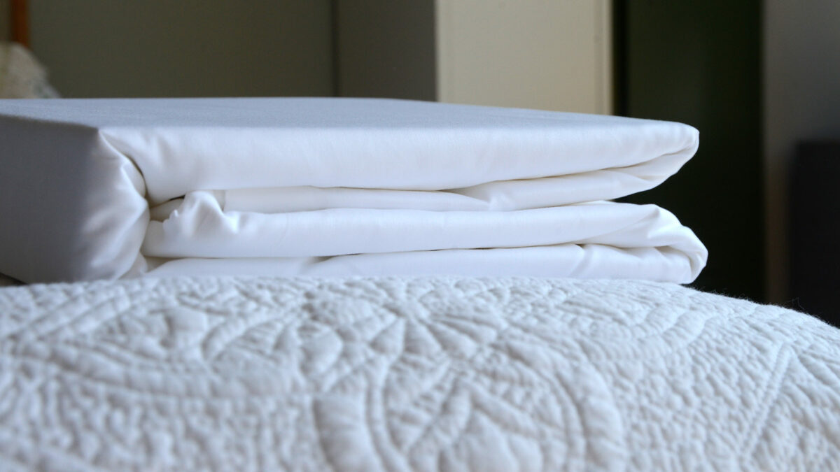 white sheets and duvet covers