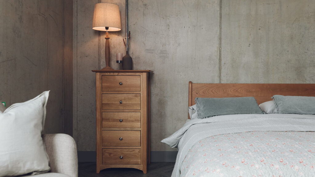 5 drawer chest classic oak range