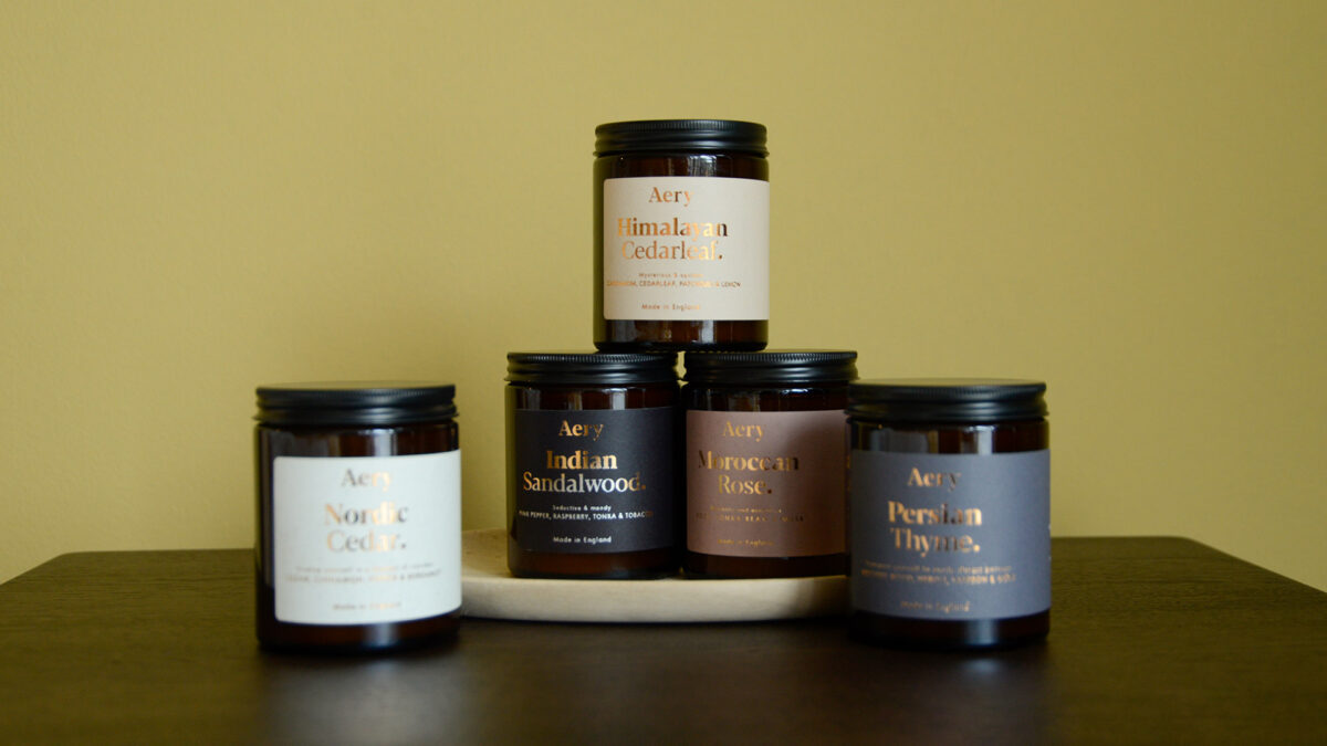 Aery Scented Candles in Amber Glass Jars - Image 3