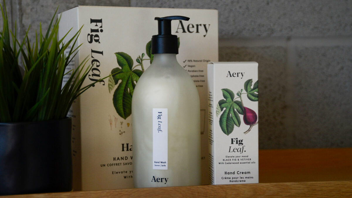 Hand wash and hand cream set in Fig leaf scent