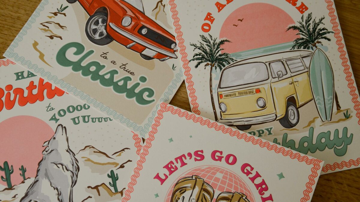 Americana birthday card set group image
