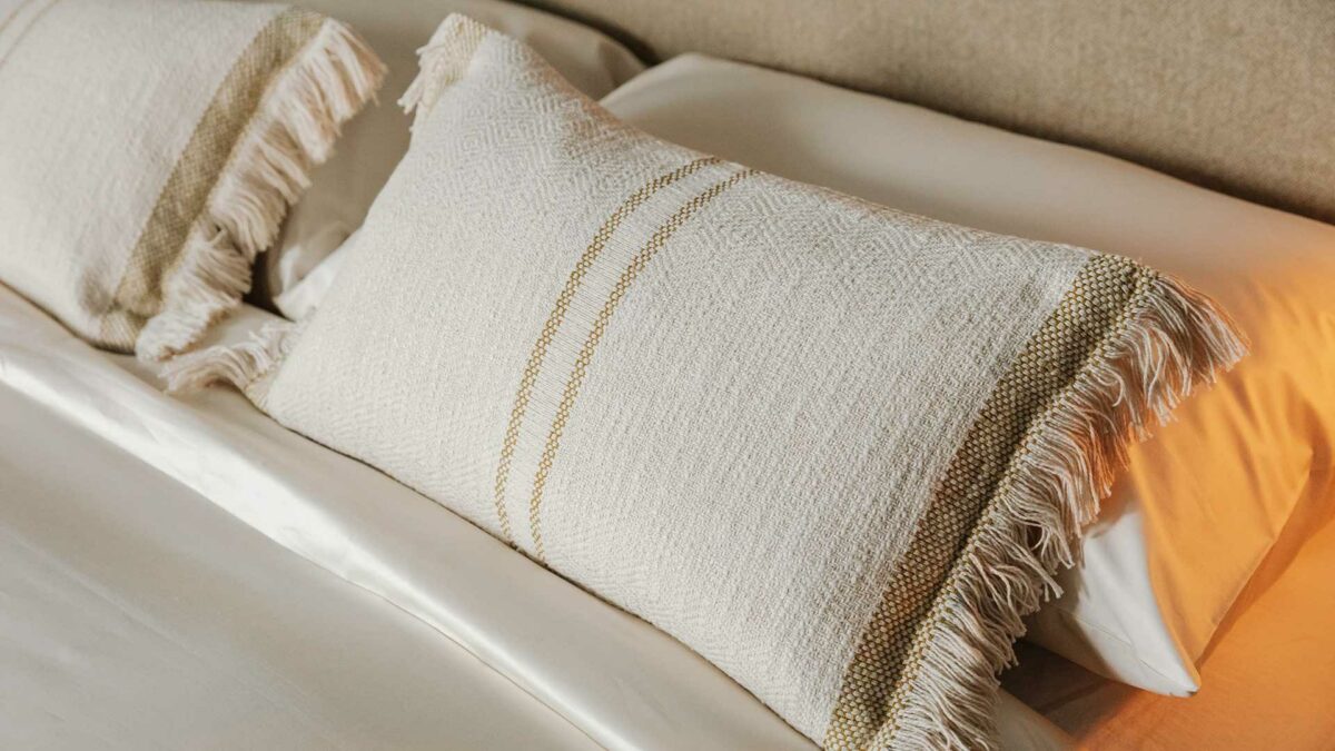 andas soft cotton cushions - olive