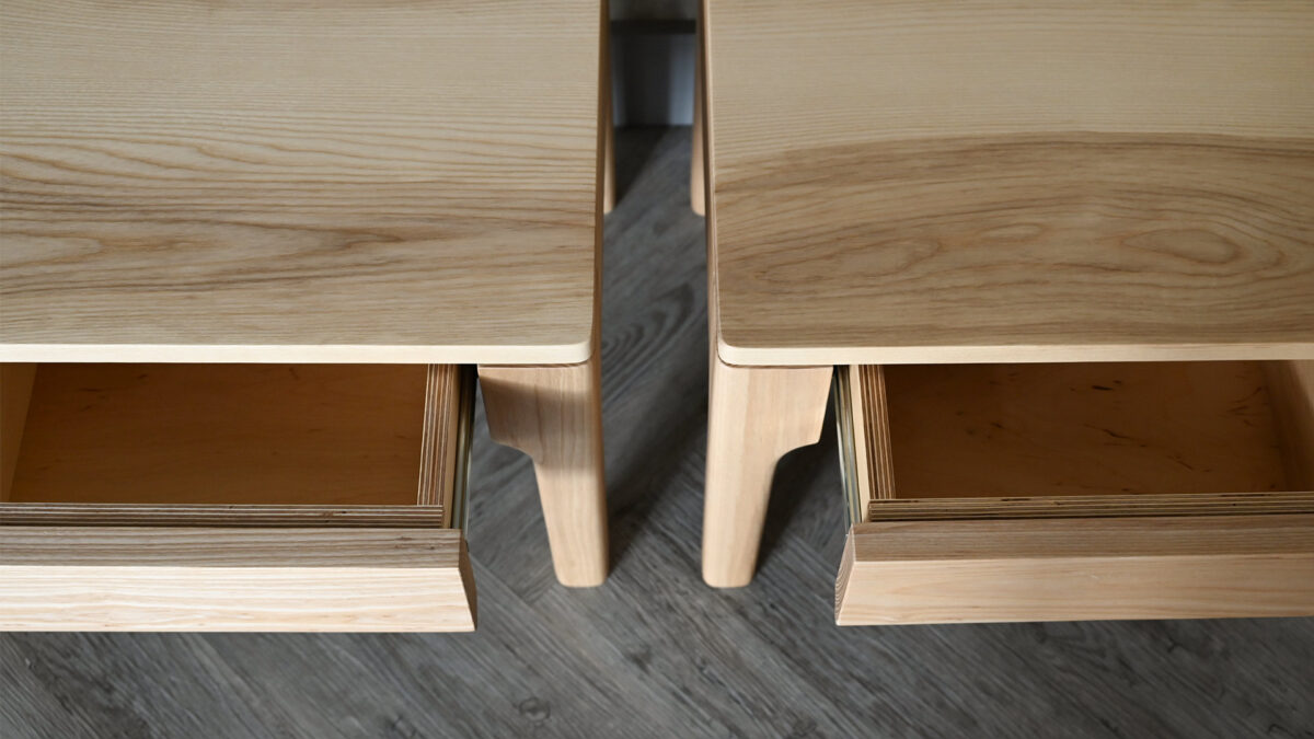 QUICK SHIP Ash Camden Bedside Drawer Tables - Image 4