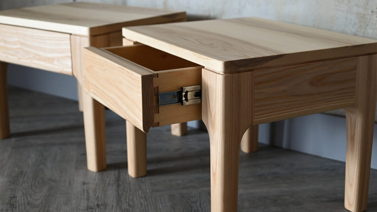 QUICK SHIP Ash Camden Bedside Drawer Tables - Image 3
