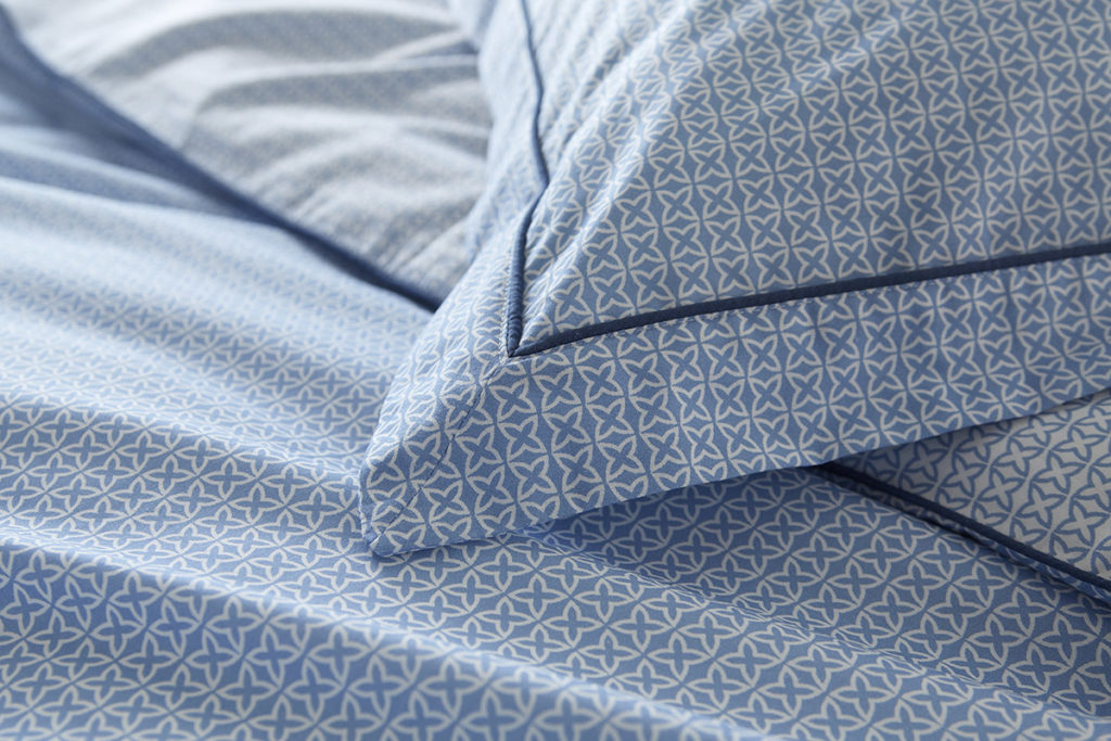 Astral Blue Patterned Duvet Set - Pillowcase Detail