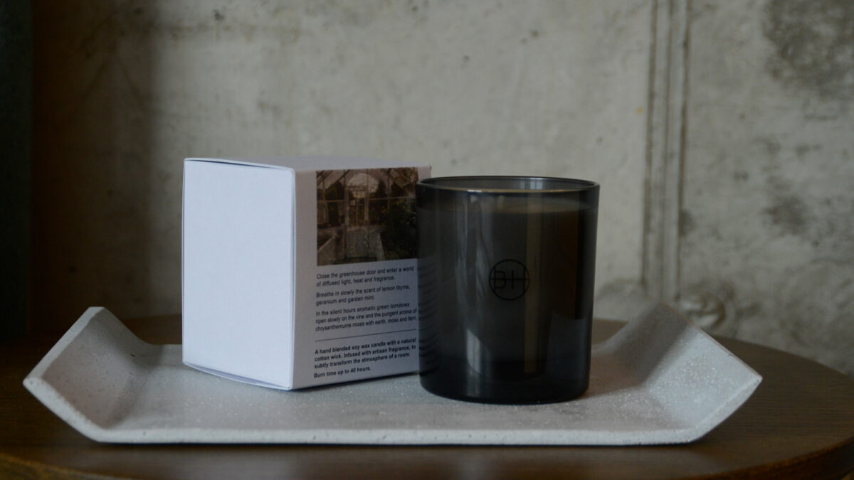 BH scented candle greenhouse