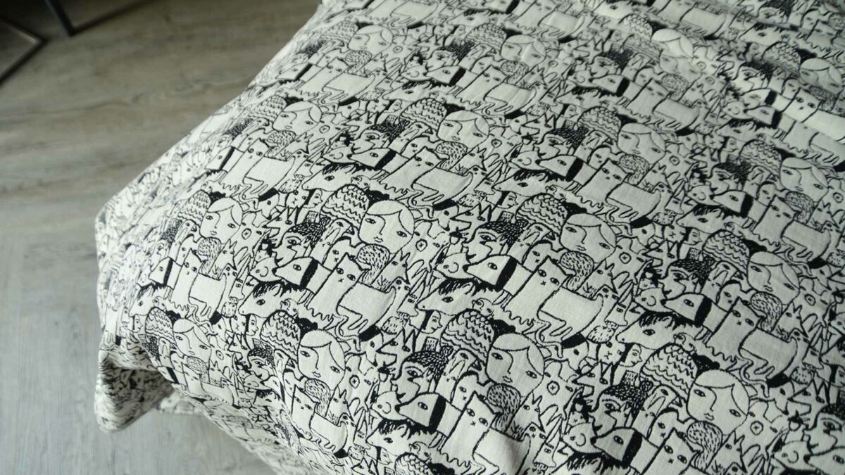Balck and White Throw Wilson