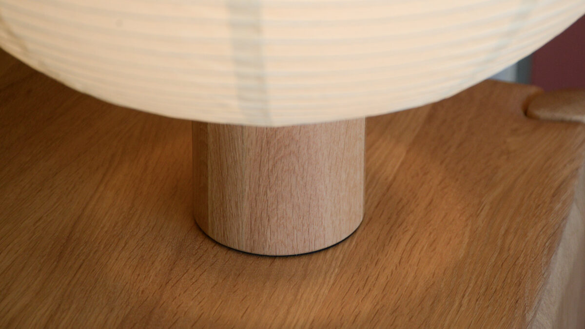 Balloon Shade Lamp with Solid Oak Base - Image 6