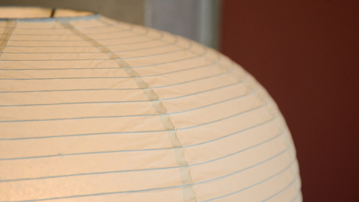 Balloon Shade Lamp with Solid Oak Base - Image 4