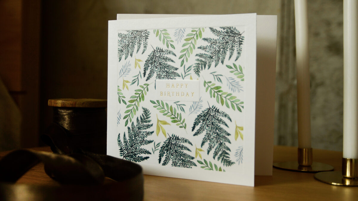 Birthday Card Set Leaves