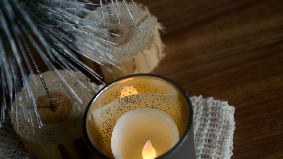 Black Frosted Glass Candleholders Glitter Closeup