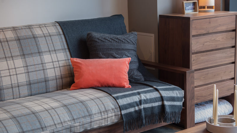Black Lotus cuba sofa bed close up