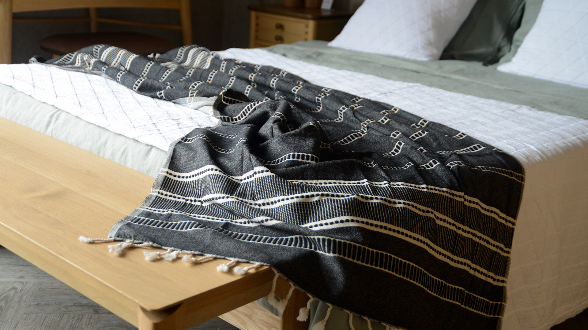 Peshtemal Boho Style Throws in Orange or Black