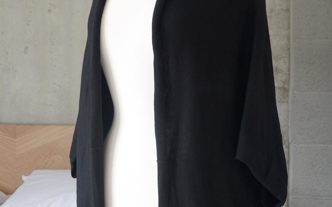 Knitted Shrug in Black | Lounge-wear | Natural Bed Company