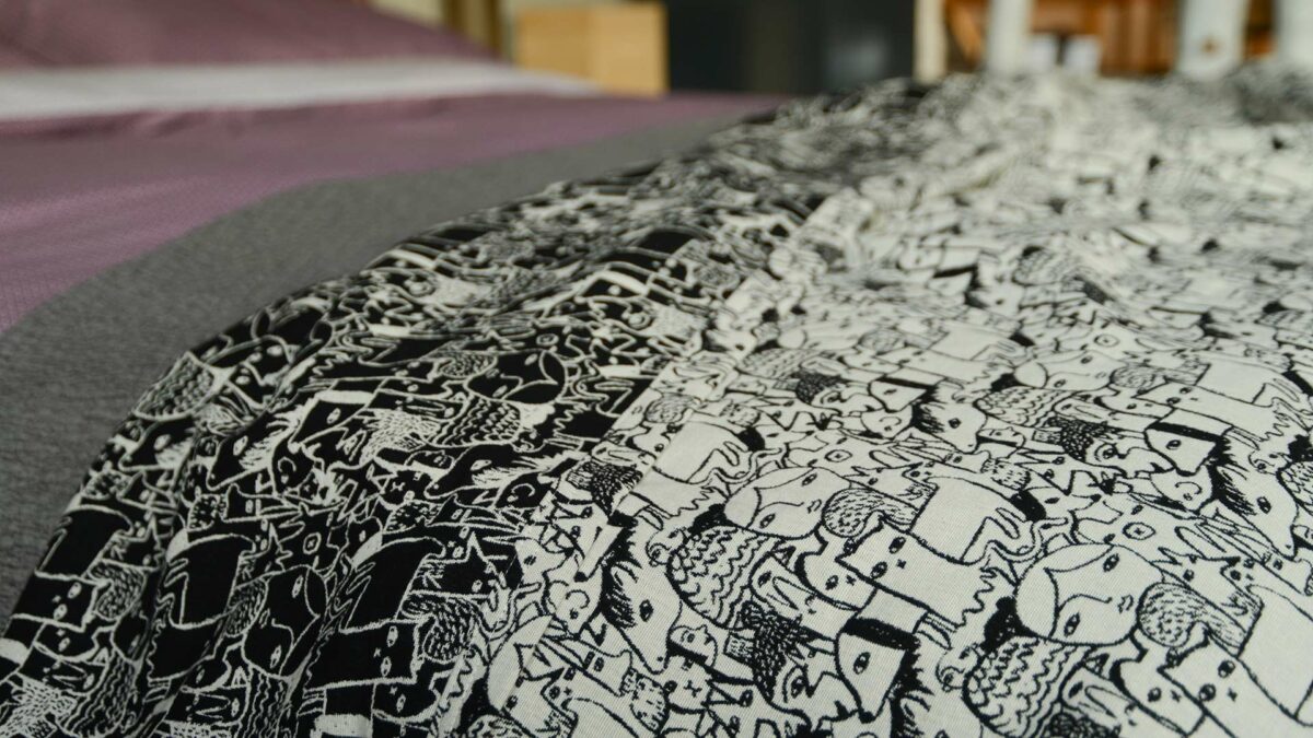 Black and White Contrast Throw