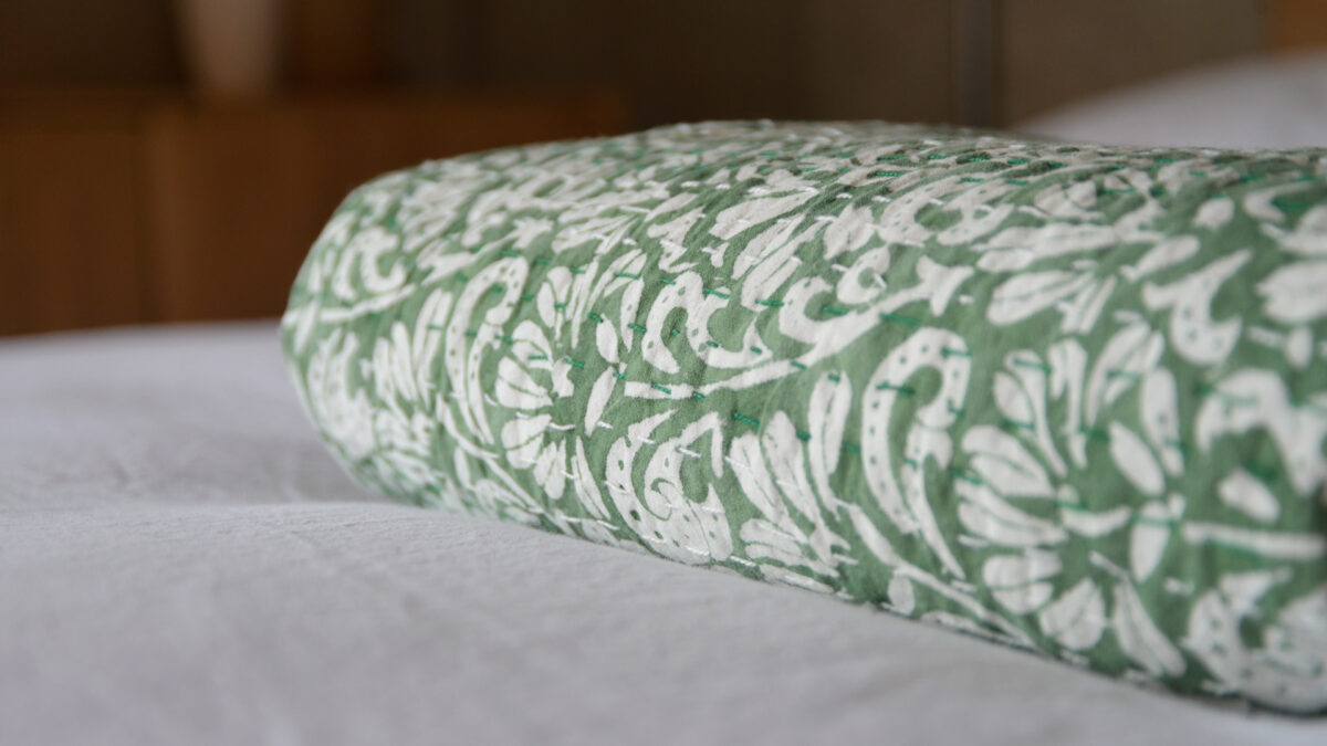 Block Print Stitched Cotton Bedspreads - Various Colours - Image 4
