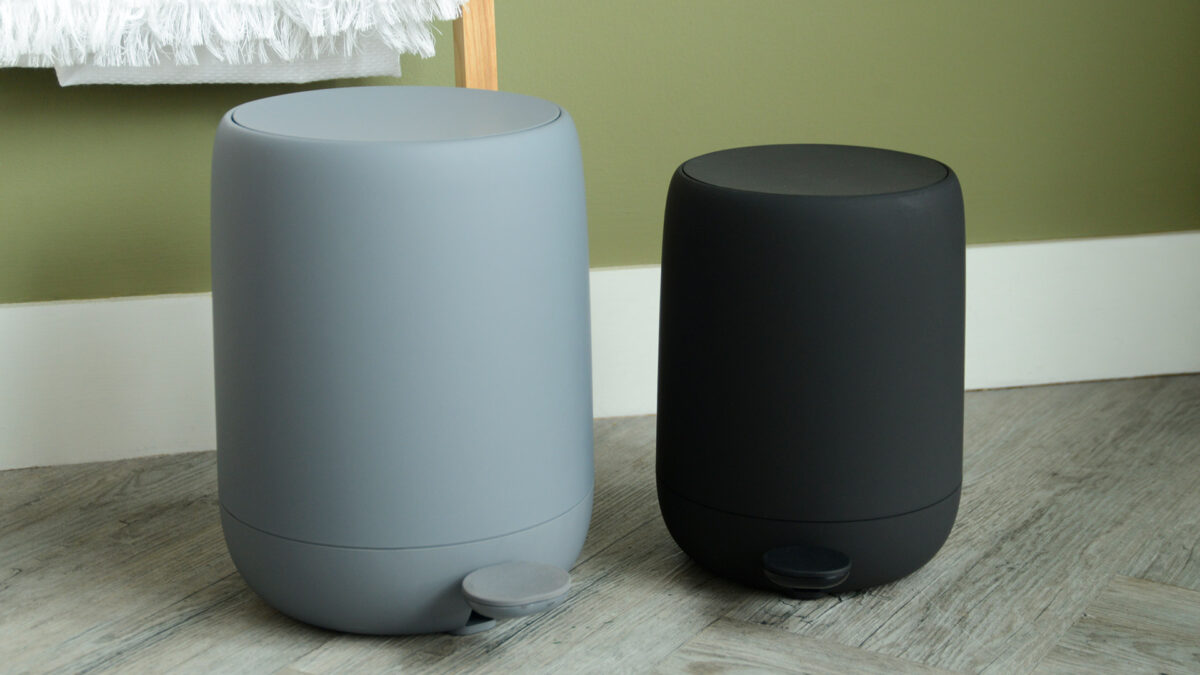 Blomus Pedal Bins Large Grey and Small Black