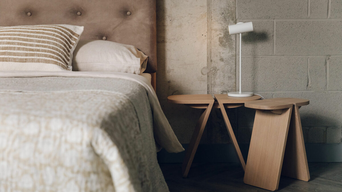 Japanese style side table or stool in oak