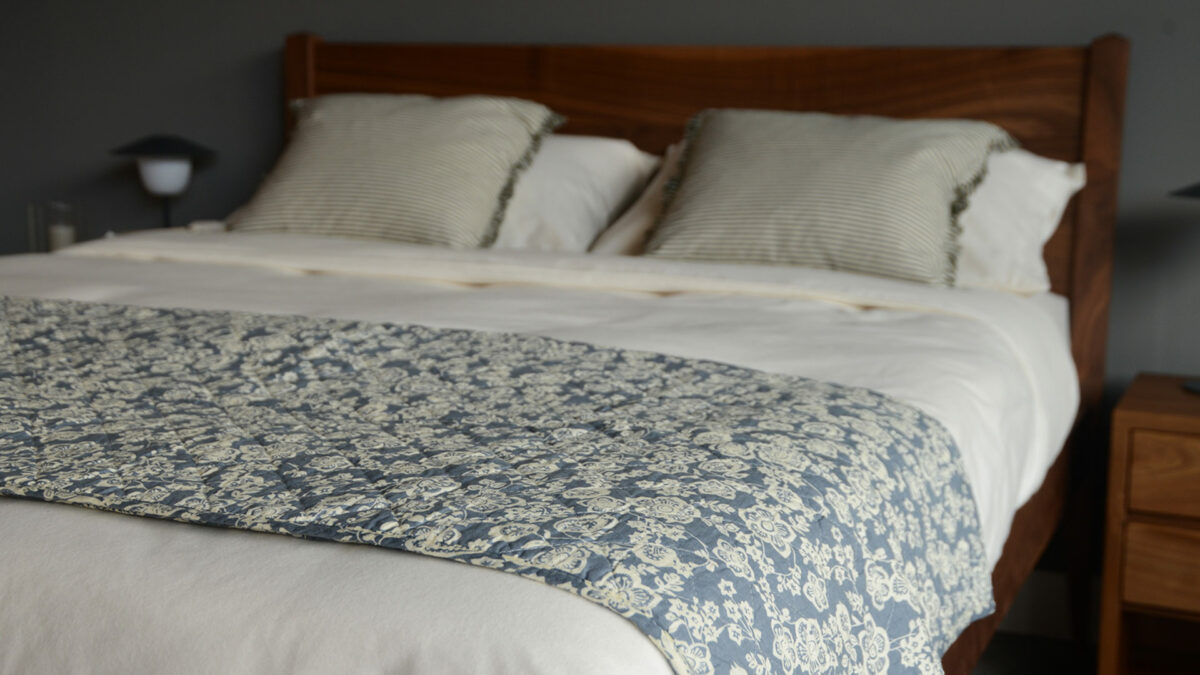 Blue Patterned Quilt