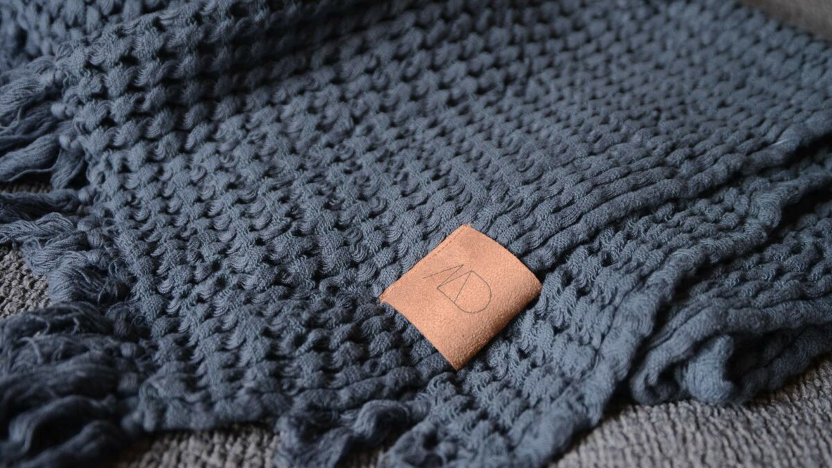 Blue Waffle Throw Tag