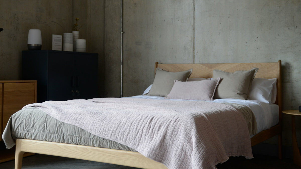 Blush Pink Cotton Bedspread