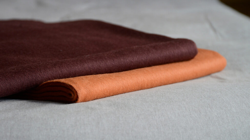 Bold Wool Throws Orange Purple STACK 1