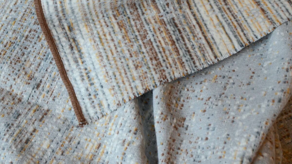 Boucle soft cotton rich throws detail