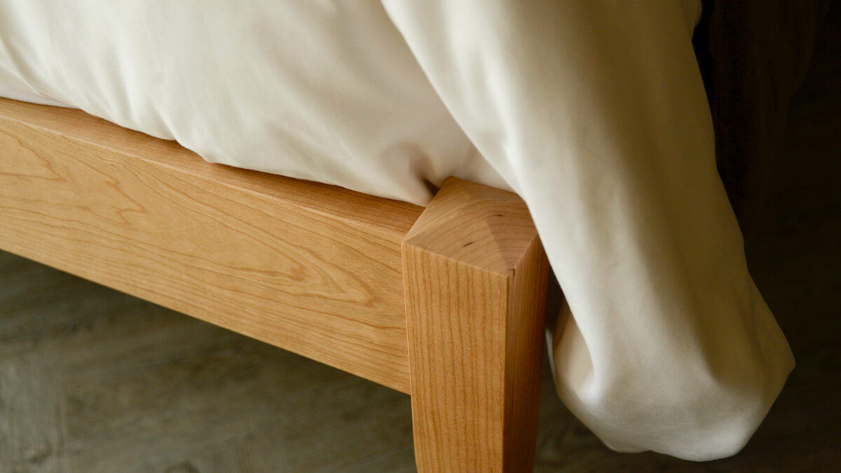 Cherry Dalston Footboard Leg detail