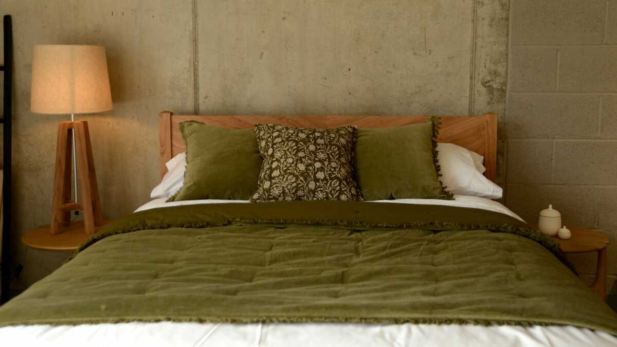 Cherry Dalston Headboard with Pillows