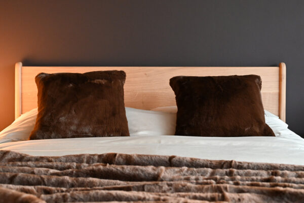 Chocolate Brown Faux Fur Cushion