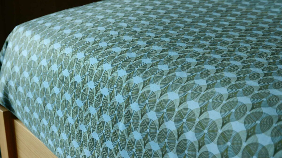 Circle Pattern Bedding Blue Pattern Detail