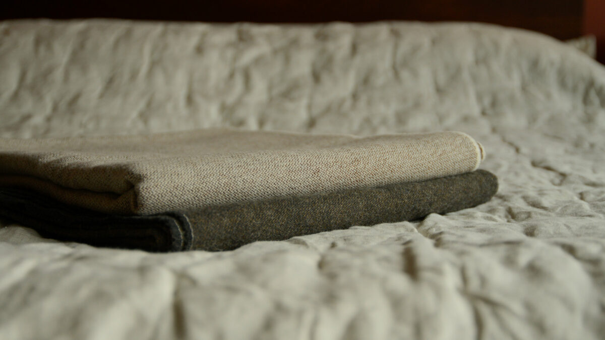 Coffee Mocha Wool Throws Stack 1