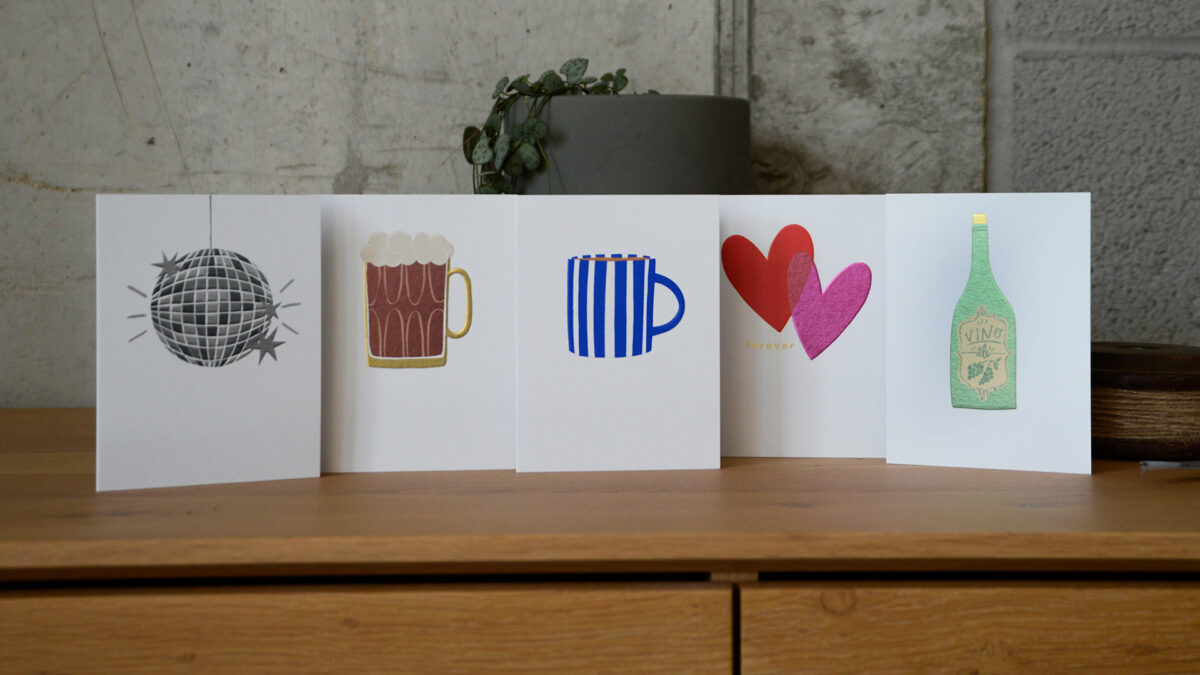 Colourful Set of 5 Cards