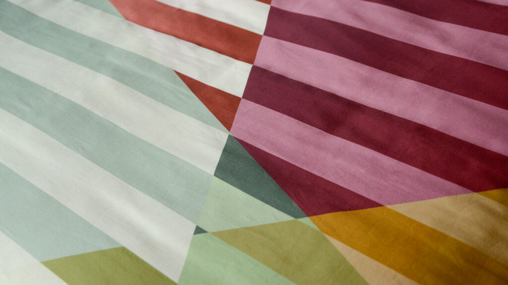 Colourful Stripe Bedding Pattern Detail