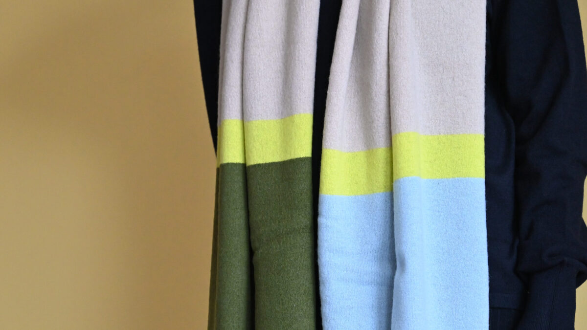 Wool & Cashmere Blend Scarves - 4 Colourways - Image 14