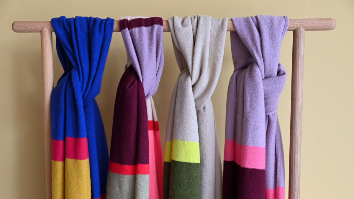 Wool & Cashmere Blend Scarves - 4 Colourways - Image 8