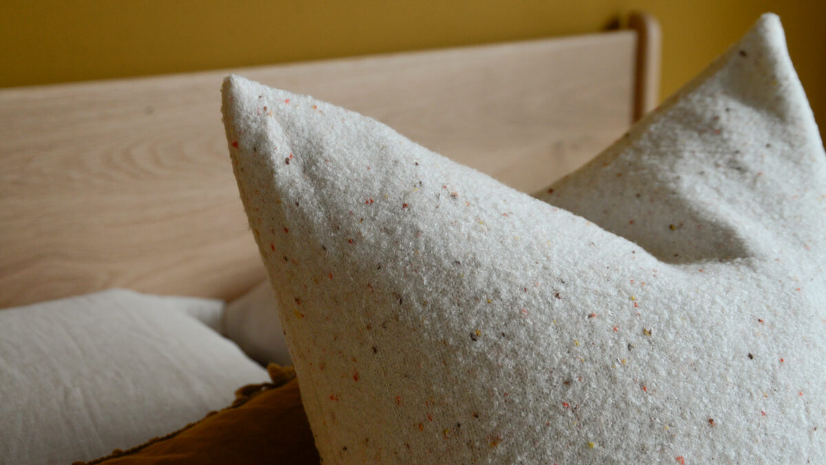 Cosy Flecked Cushion Cover Corner Detail
