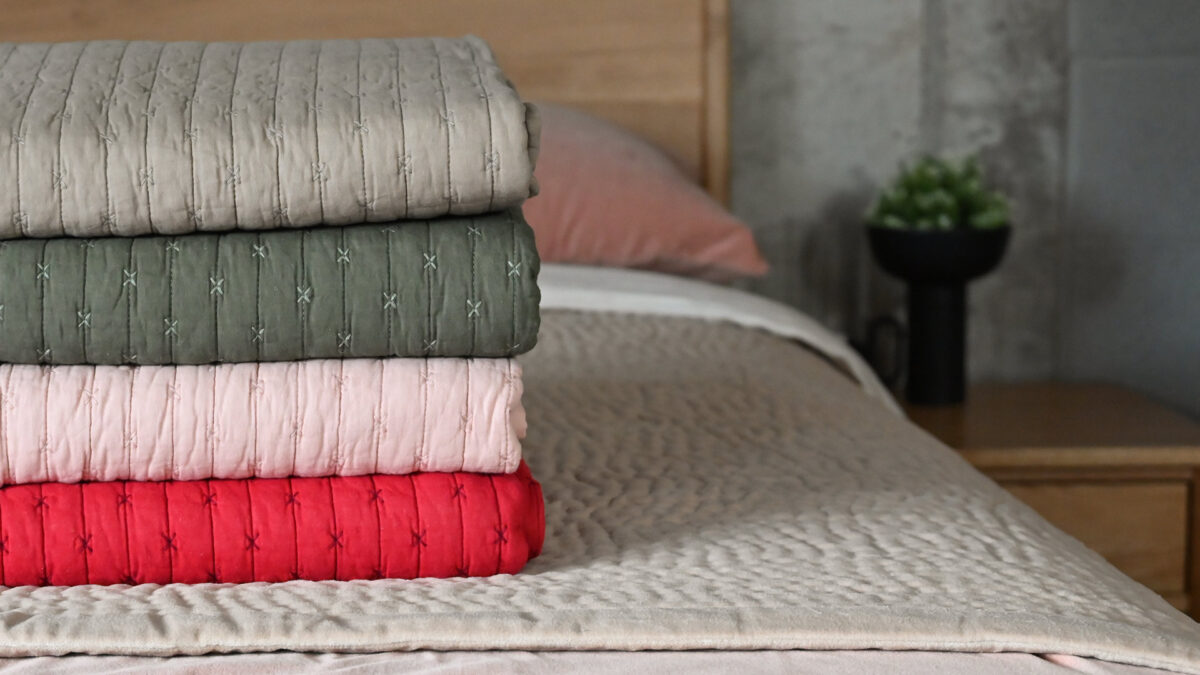 Quilted Cross Stitch Throws - 4 Colours